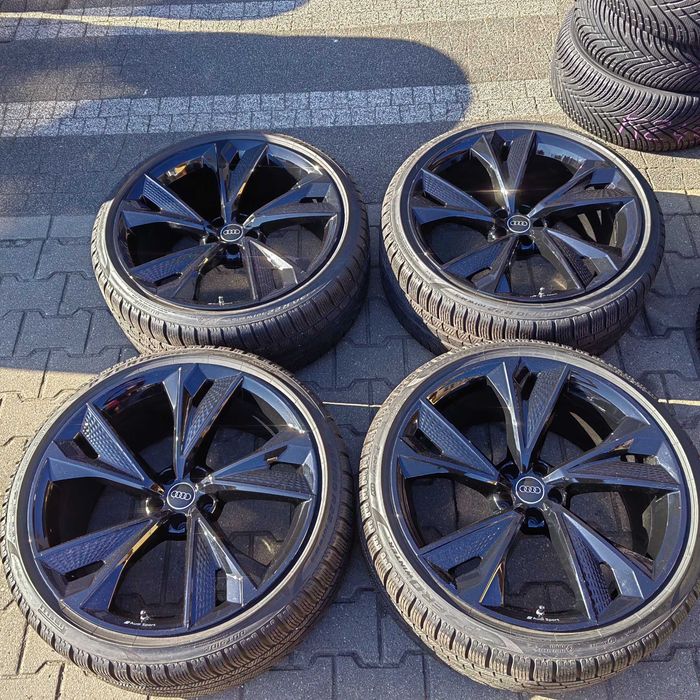 22" Audi RS6 RS7  OEM RS Oryginał Koła ZIMA Pirelli Alu Najładniejszy Model Felg CZARNE 285/30R22  Bardzo ładne zimowe 4* równe