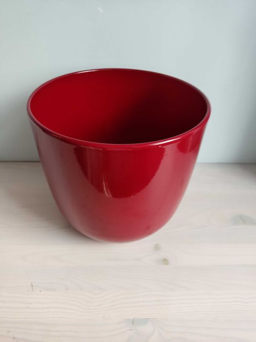 Donica doniczka ceramiczna czerwona śr. 28 cm