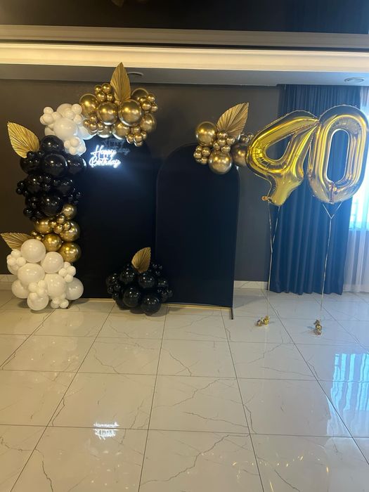 Dekoracja balonowa chrzest, urodziny, Komunia Święta, Sylwester