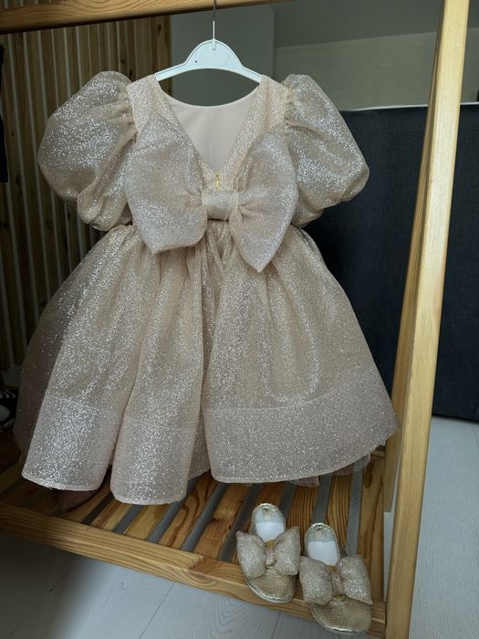 Сукня святкова золота срібна для дівчинки, випускне плаття
