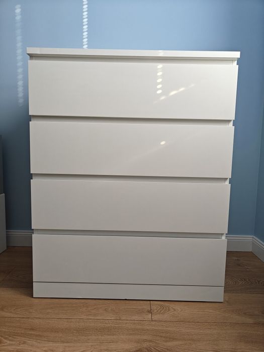 IKEA MALM – biała komoda, 4 szuflady, stan bardzo dobry