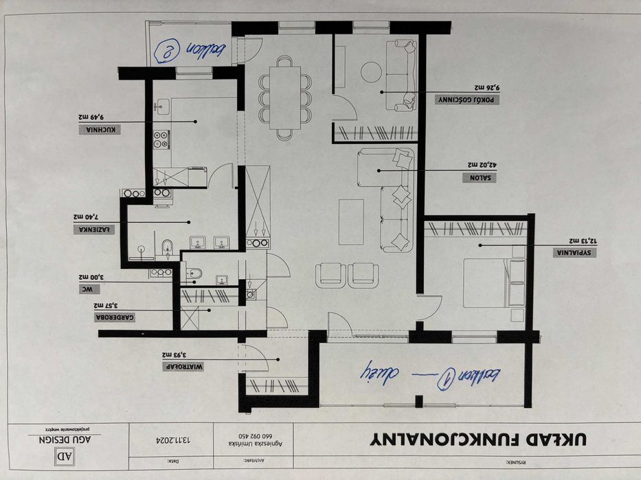 Mieszkanie apartament w centrum Iława - Kościuszki - nowe z projektem - klimatyzacja - podłogówka