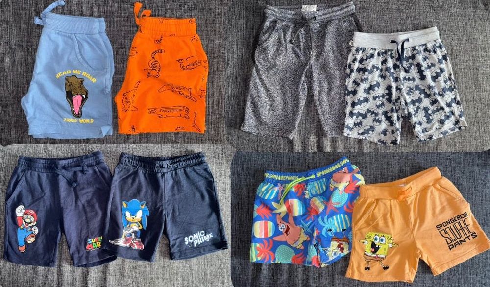 Krótkie spodenki komplet paka 8 par