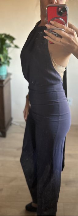Kombinezon damski elegancki wyjściowy 34/36 granatowy