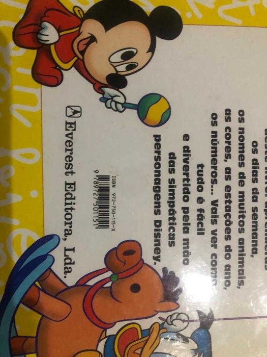 Livro infantil criança Mickey Mouse- "As minhas primeiras palavras"