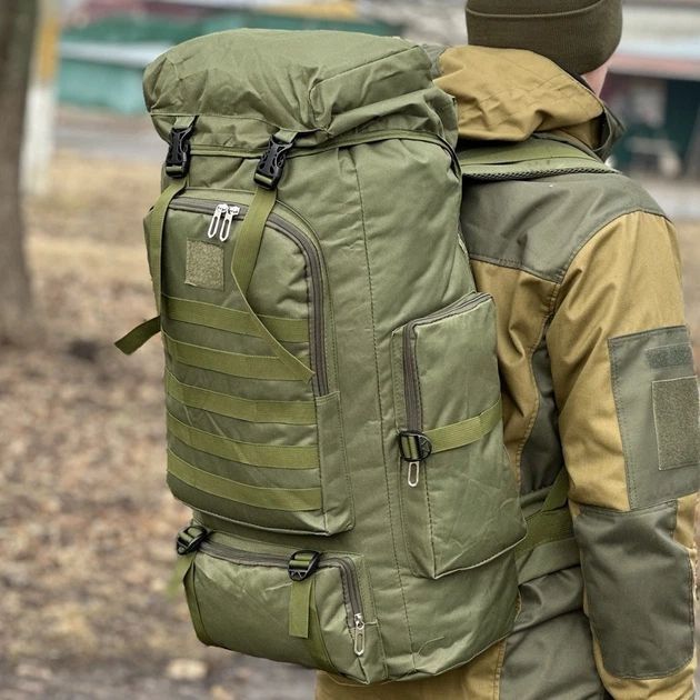 Рюкзак тактичний 80 л Військовий рюкзак ЗСУ туристичний похідний баул