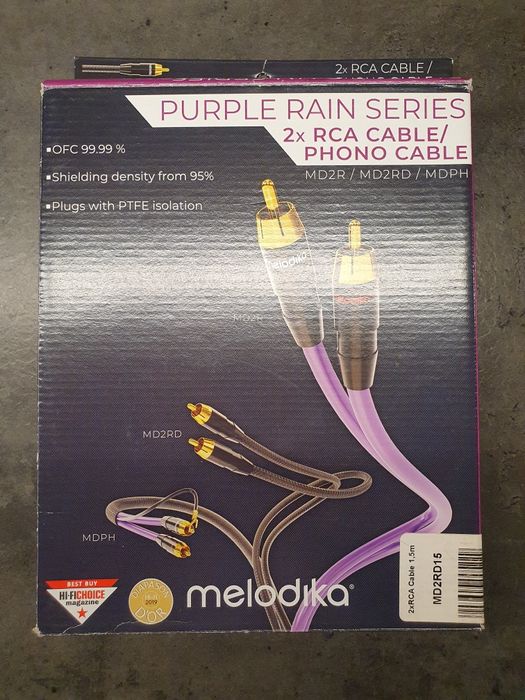melodika MD2RD15 kable 2RCA - 2RCA kierunkowy BLACK EDITION 1,5m