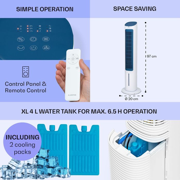 Klimator Klarstein Mistral 50 W biały