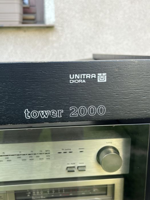 Wieża Unitra Diora Tower 2000 kompletny zestaw stereo PRL + Sony