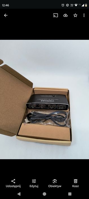 Rozdzielacz 4k HDMI 3w1 pilot