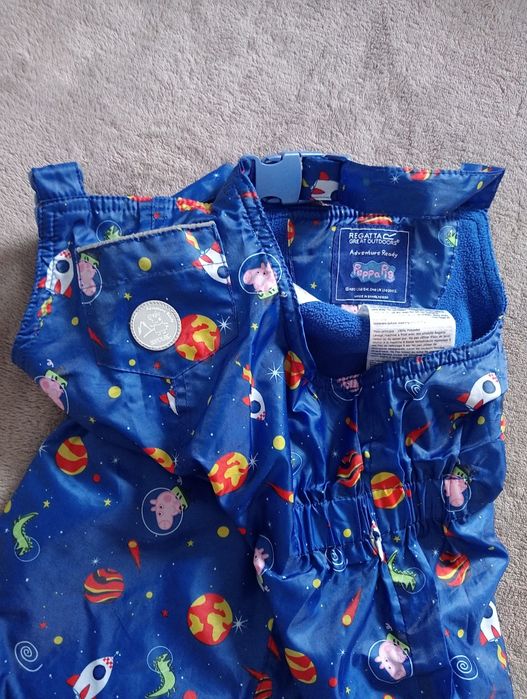 Штани комбінезон на флісі 110 р. весна  Regatta дощовик напівкомбінезо