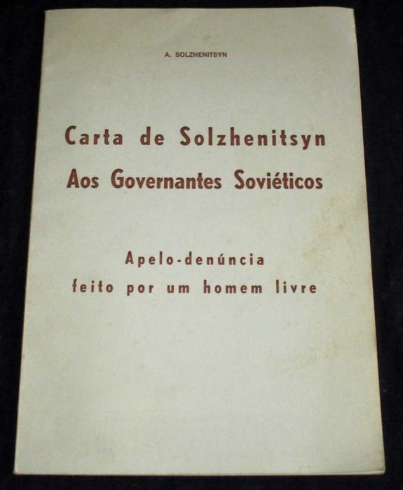 Livro Carta de Solzhenitsyn aos Governantes Soviéticos