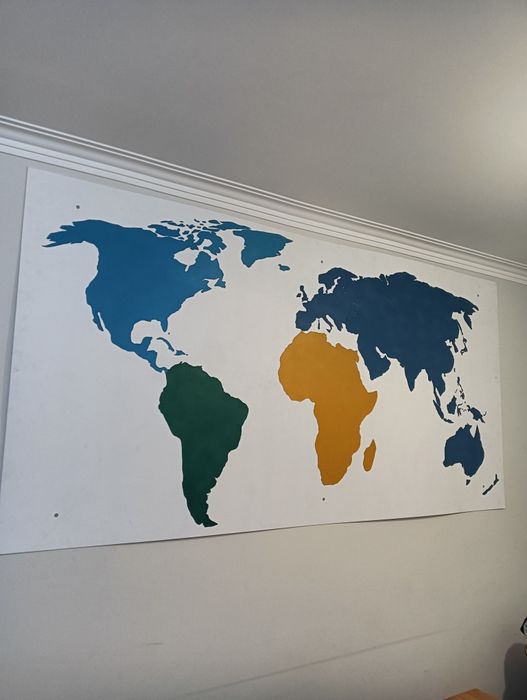 Painel mapa do mundo