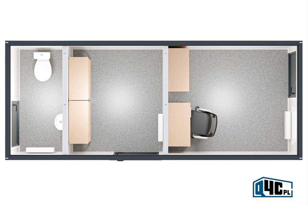 Kontener zaplecze budowy socjalno magazynowe z toaletą