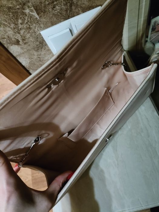 Сумка клатч бежева