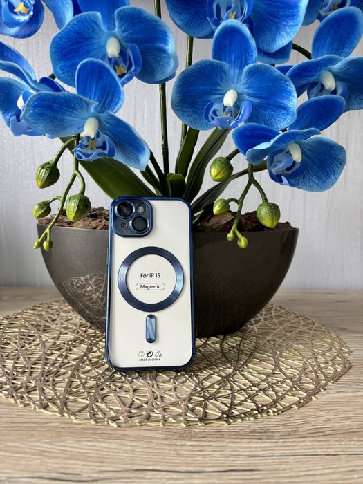 Чохол,накладка з МagSafe для Iphone 15 blue