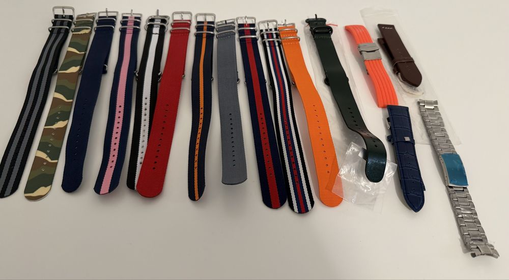 Nowe: 16x pasek NATO i inne 22 mm + bransoleta 20 mm