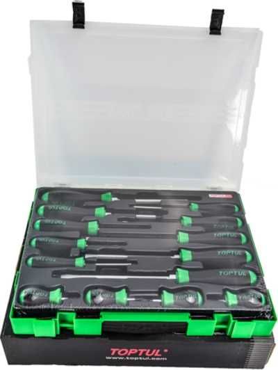 Набор отверток 14 ед. (PH, SL) в пластиковой коробке GZC1401 TOPTUL