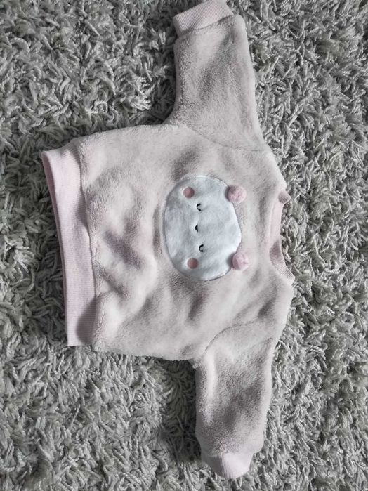 Sweter sweterek różowy ocieplany dziewczęcy 3 miesiące