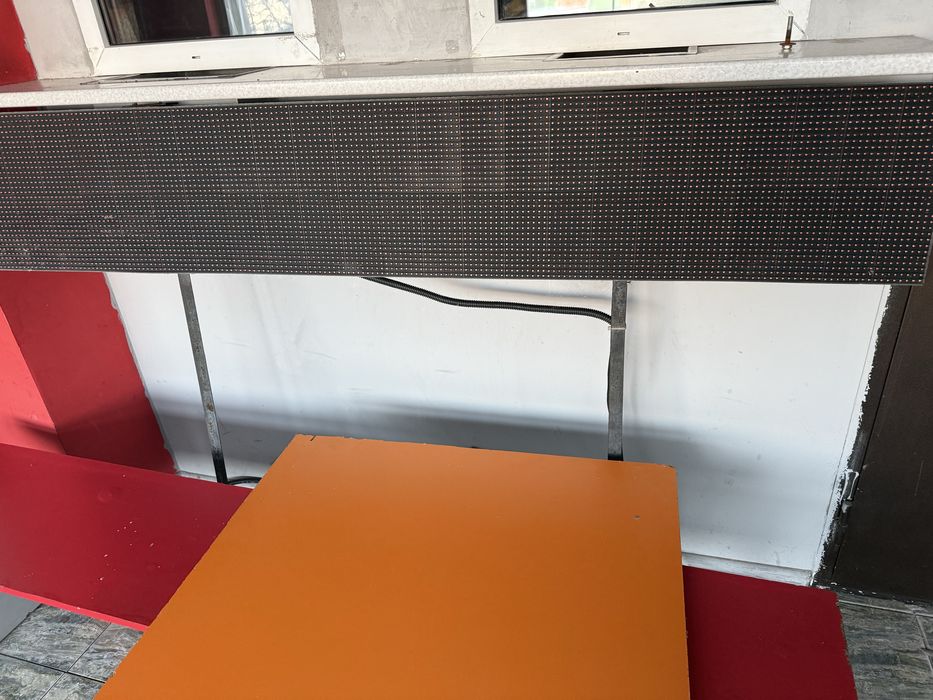 Бегущая строка Led 192х32 см красная, уличная  Елктронне лед табло