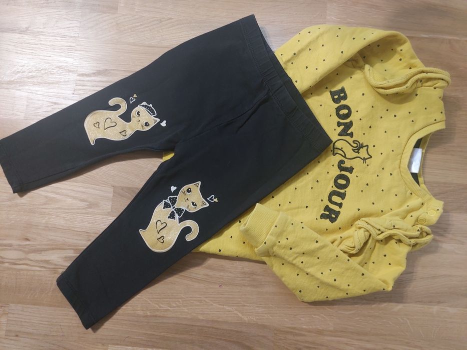 Komplet dla dziewczynki leginsy i bluza 86