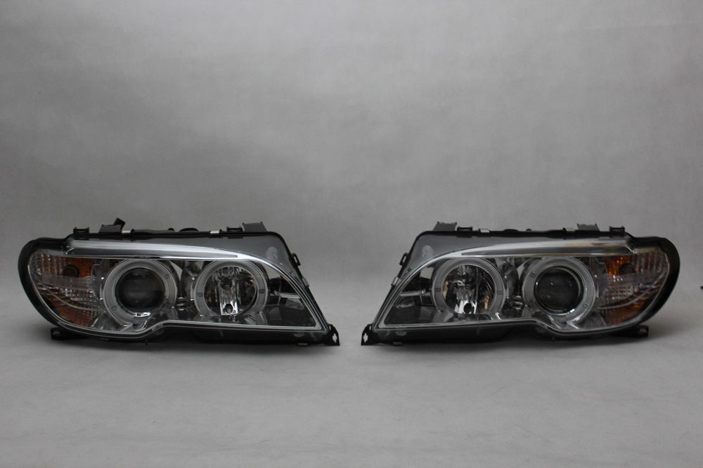 Lampy przednie przód BMW E46 COUPE 03-06 D2S CCFL LED XENON RINGI CHRO