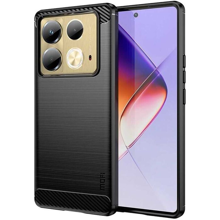 Противоударный чехол бампер для Infinix Note 40 Note 40 Pro карбон