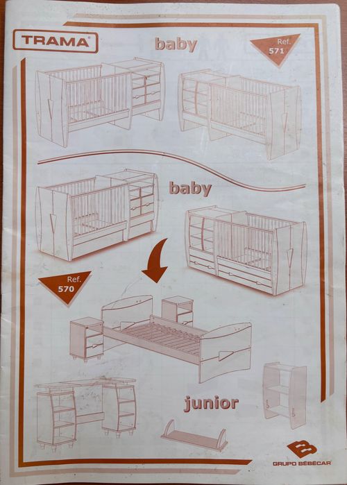 Mobília Juvenil - Berço e Cama