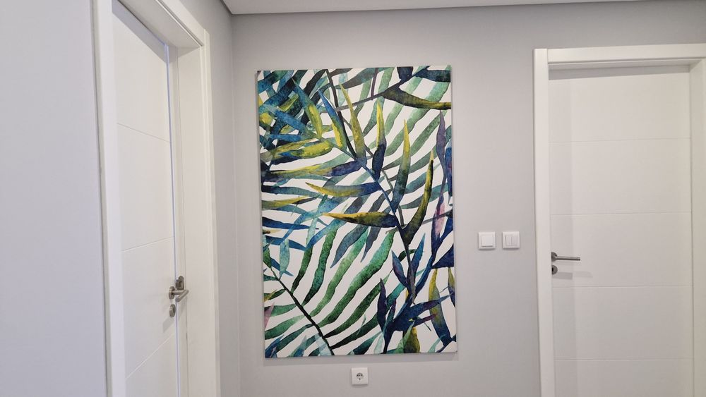 Tela decorativa folhagem