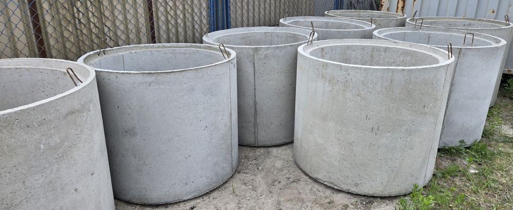 kręgi betonowe zbrojone 800x1000 studnie odwodnienia szambo transport