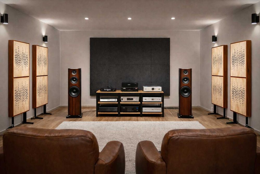 Panele akustyczne dyfuzor wolnostojące 105 x 54 cm