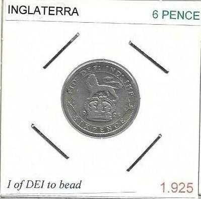 Inglaterra - - “Libra Esterlina” - - - 6 PENCE - - - Moedas