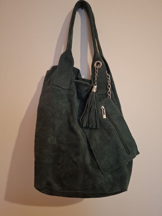 Zielony worek z portmonetką