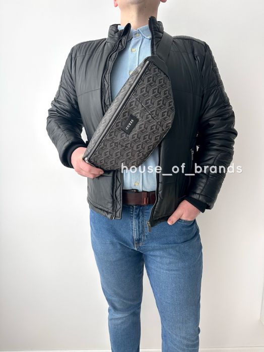 GUESS Ederlo belt bag Мужская сумка бананка чоловіча сумка оригинал