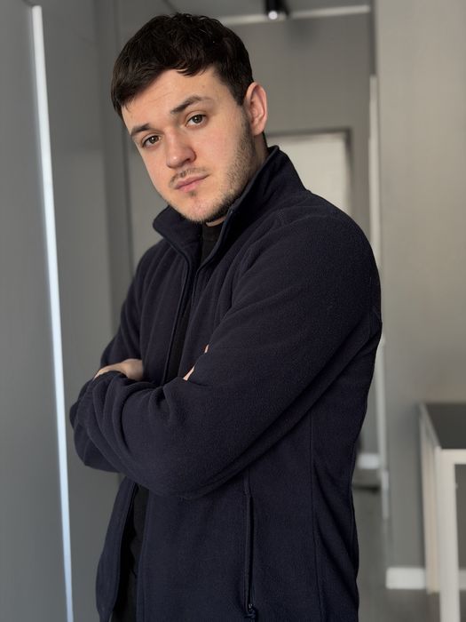 Флісова кофта м темно-синя