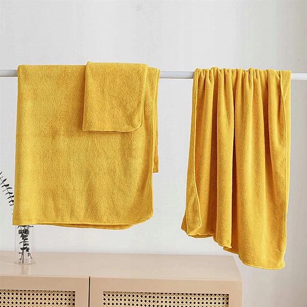 Ręcznik 30x30 Mikrofibra Chłonny Active Musztarda