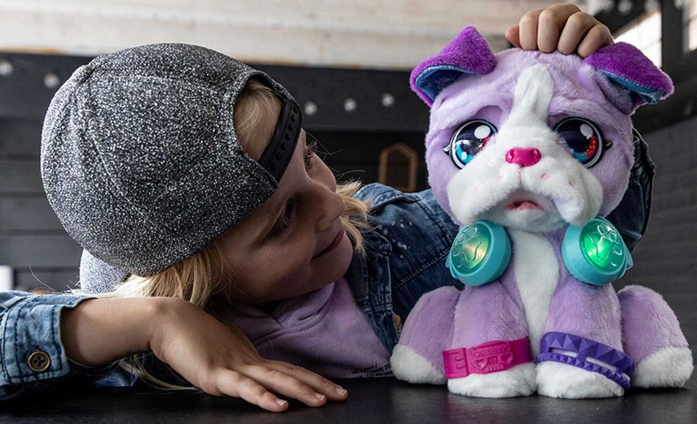 Piesek interaktywny DJ bokser, maskotka 28x22x12.5 cm