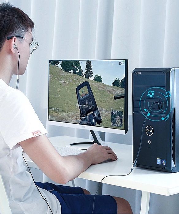 Ugreen kabel rozdzielacz AUX 3,5 mm mini jack (żeński) - 2x 3,5 mm min