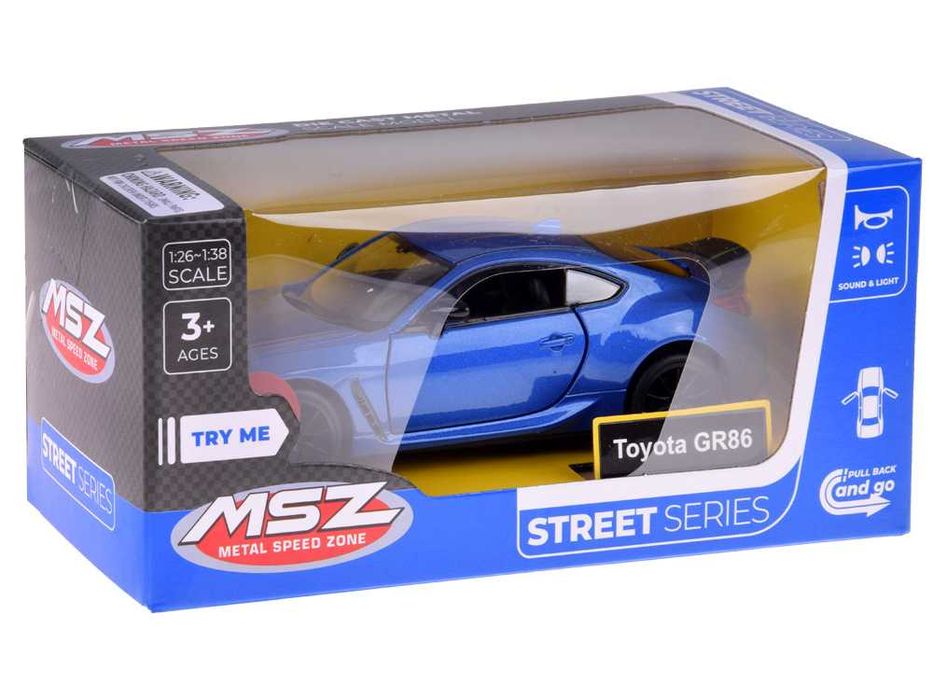 Toyota GR86 Auto Metalowe 1:28 Otwierane Drzwi Pull Back