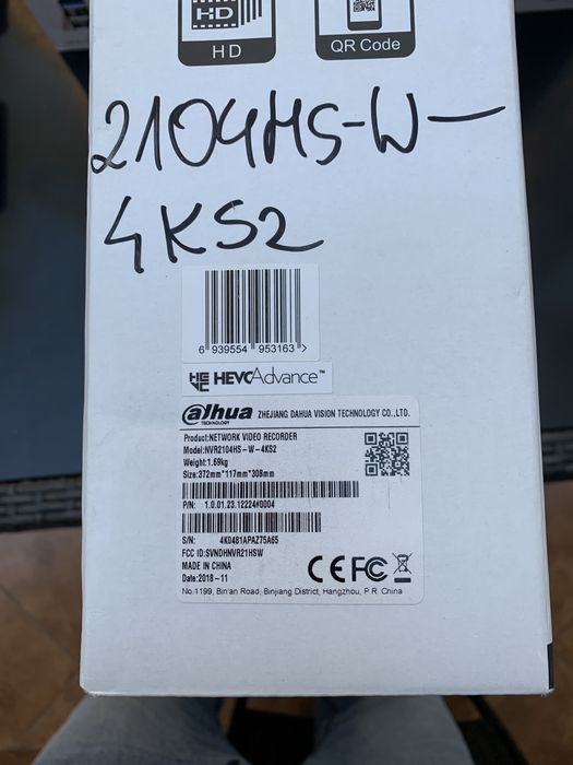 Rejestrator Wi-fi  kamer Dahua NVR2104HS-w-4KS2