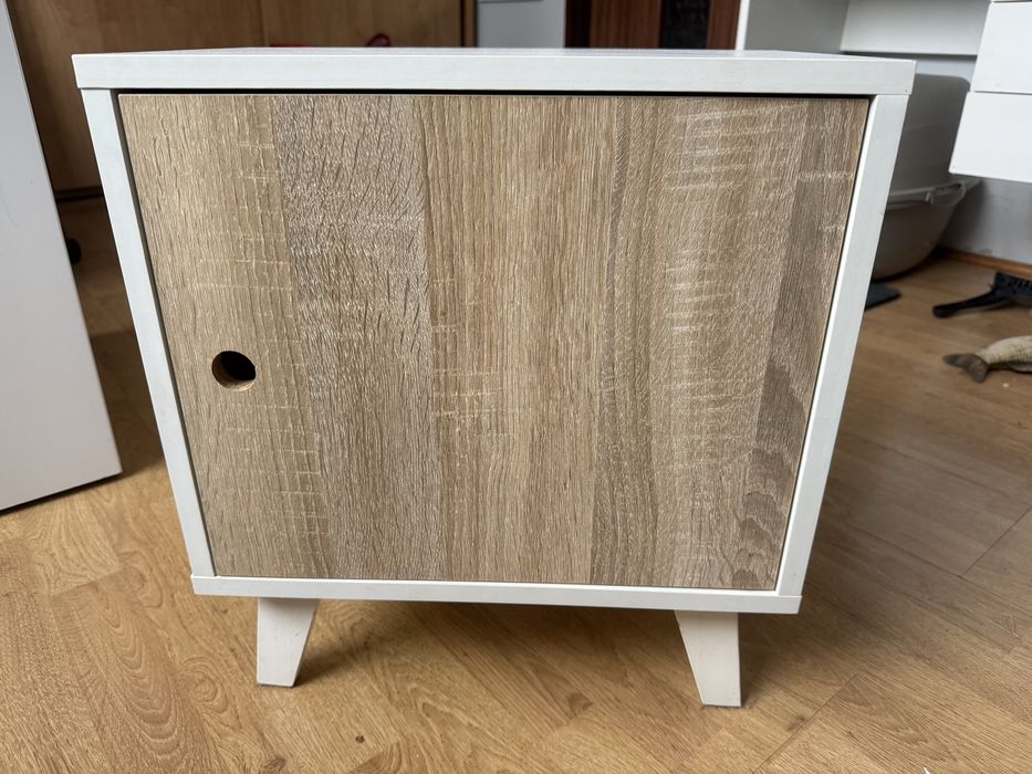Szafka stolik nocny bialy