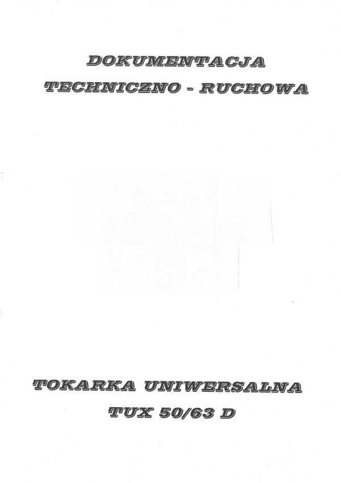 Tokarka TUX 50/63 D DTR
