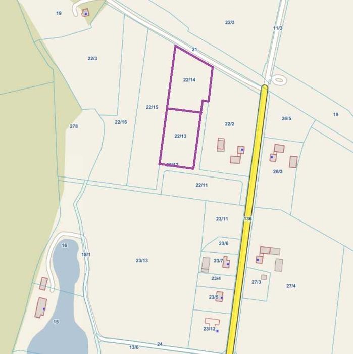 Działka pod zabudowę zagrodową Bychowo, gm. Gniewino, 4000 m2 bez pośredników.