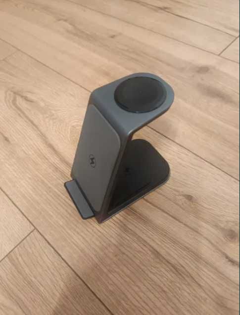 Ładowarka indukcyjna 3in1 stojak na telefon 15W T6