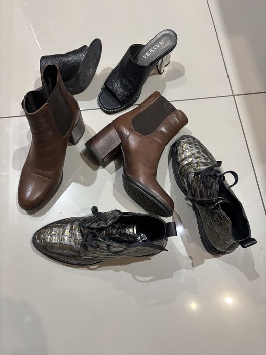 Buty urzuwane skórzane