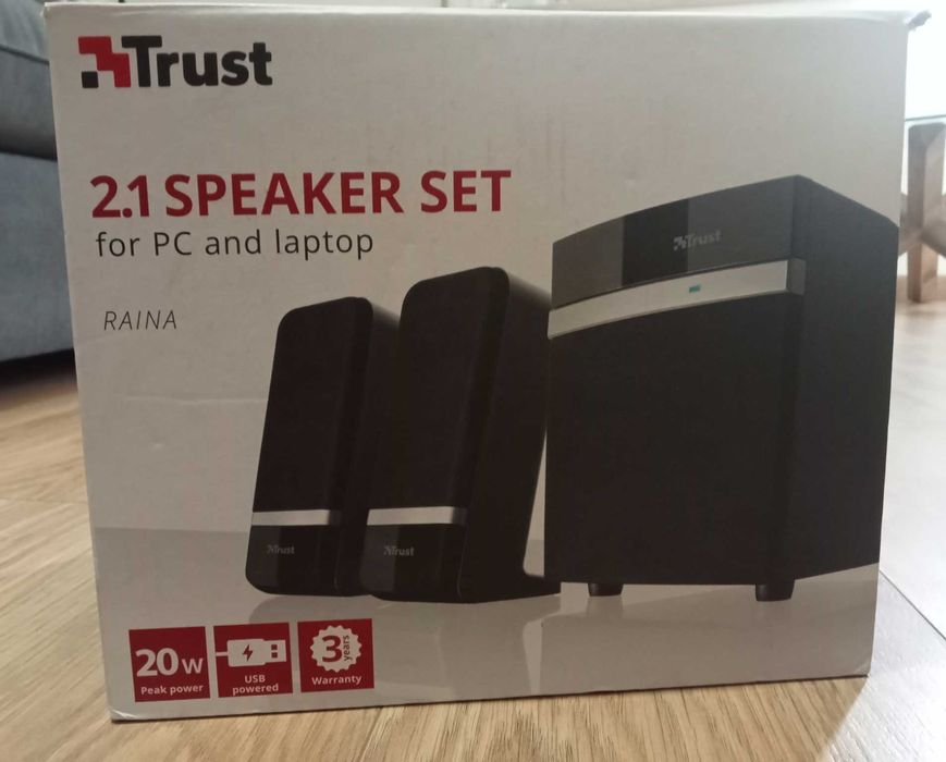 Colunas 2.1 Trust (Nunca Usadas) Raina para Pc ou Portátil