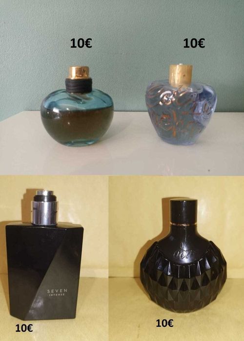 Perfumes Originais Usados, vários preços.