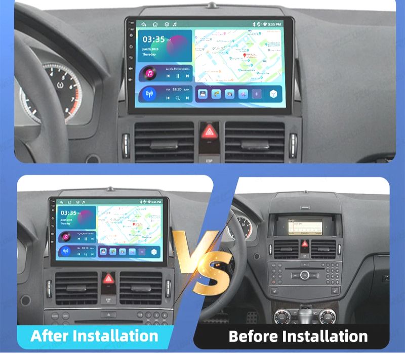 RÁDIO GPS ANDROID 13 MERCEDES CLASSE C W204 07-11