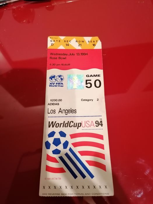 Bilhetes do mundial usa 94