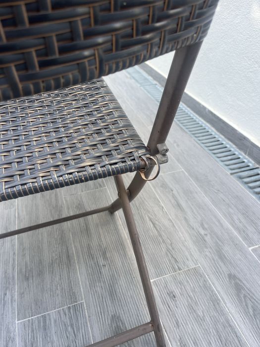 Mesa exterior rafia castanha